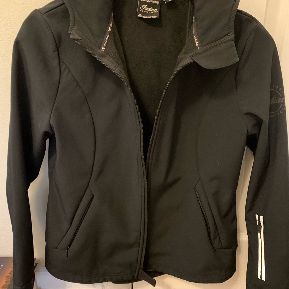 Black Utility Jacket with Full-Zip and High Collar